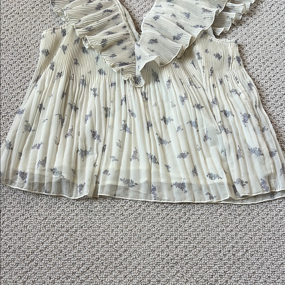 Elegant GANNI Cream and Gray Women's Top - Picture 2 of 6